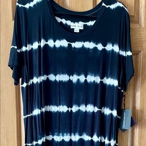 Black and White Tie Dye Top